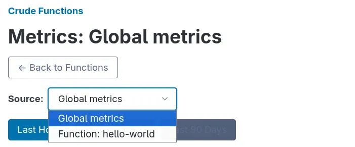 Metrics source selection